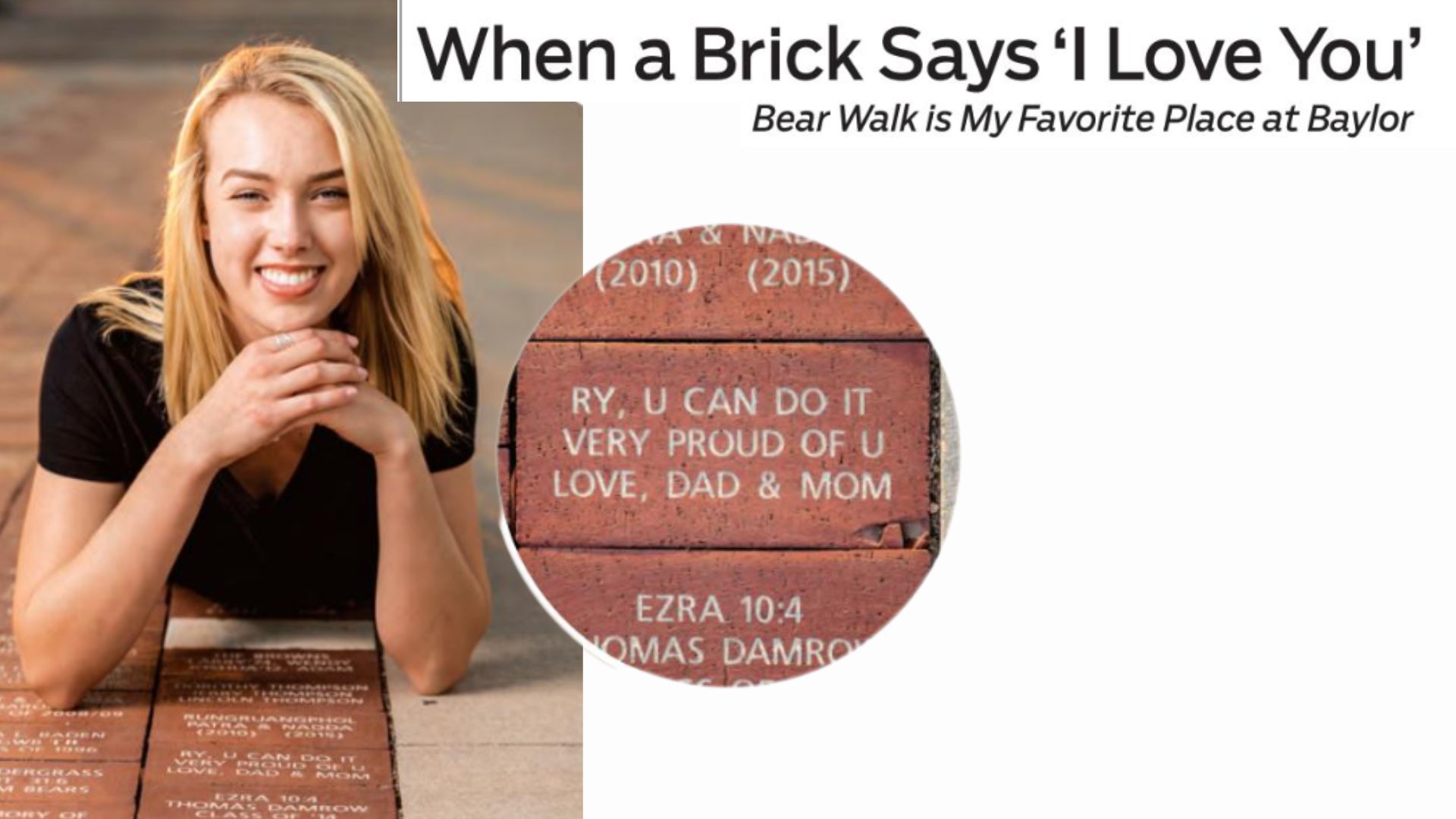 When a Brick Says 'I Love You' - The Baylor Line